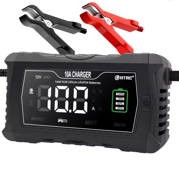 10A 12V 24V Lead Acid AGM Lithium Battery Charger