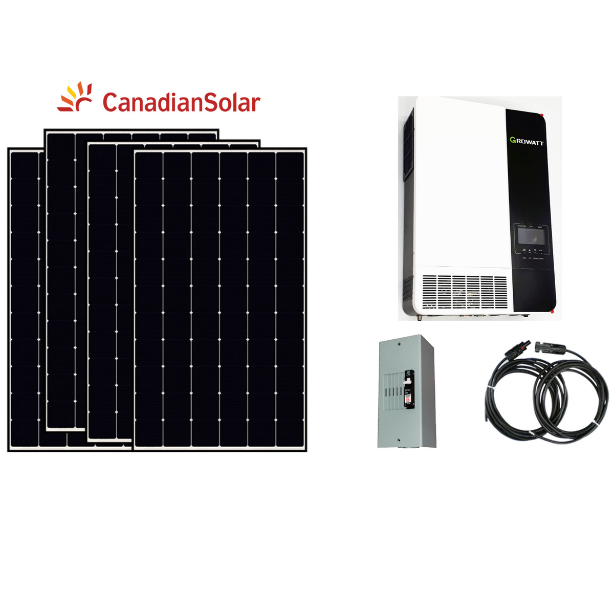 Expandable Solar Array 1750W Expandable Mono Solar Kit with Growatt All-In-One - 1.7kW Off ...